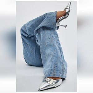 Silver Pumps- Size 9